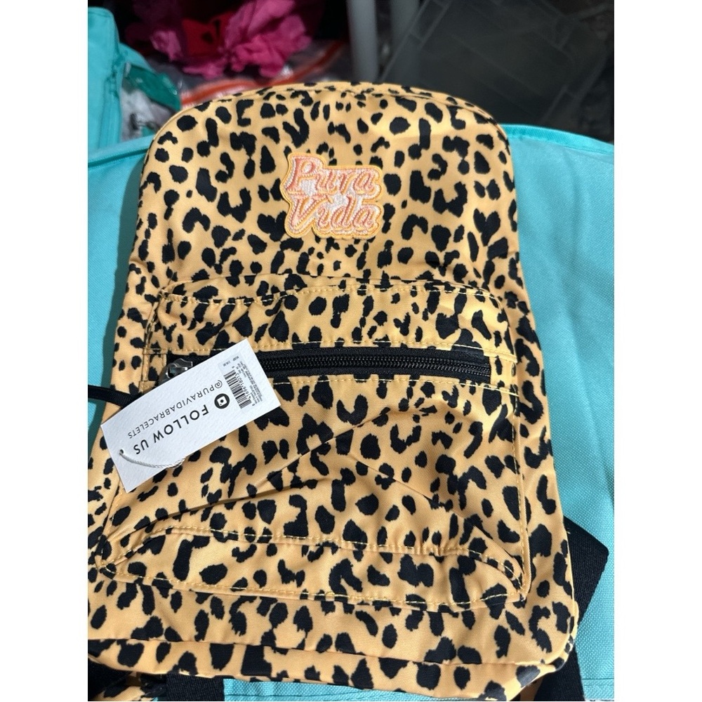 NWT Pura Vida Leopard Print Mini Backpack
